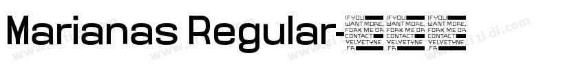Marianas Regular字体转换